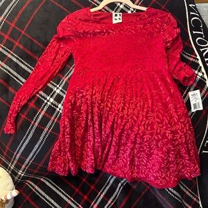 Self Esteem Red Kids Dress